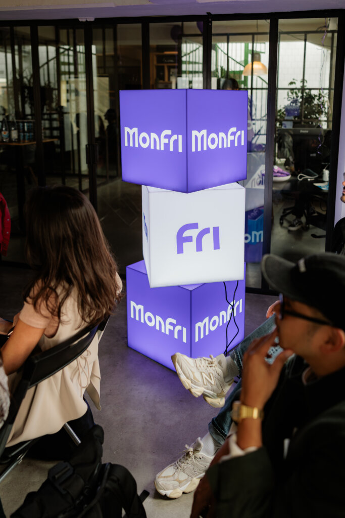 MonFri brand cubes at the launch event